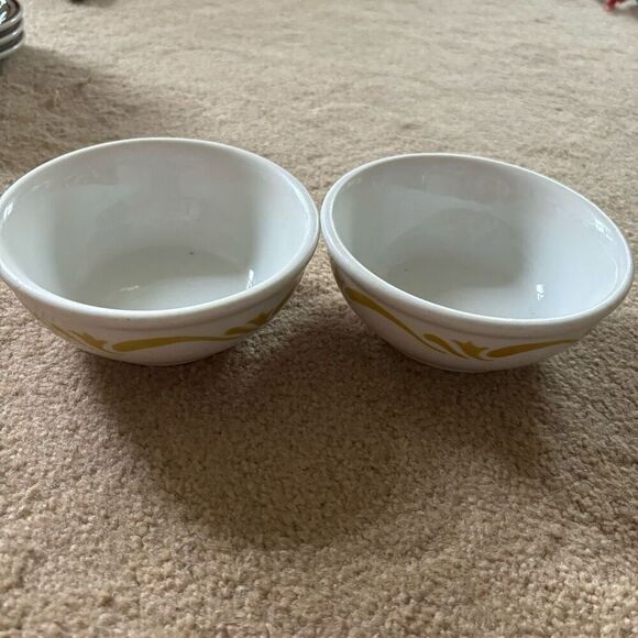 Jackson China 2 White & Gold 5 3/4” Wide Restaurant Ware Soup Bowls - Picture 2 of 7